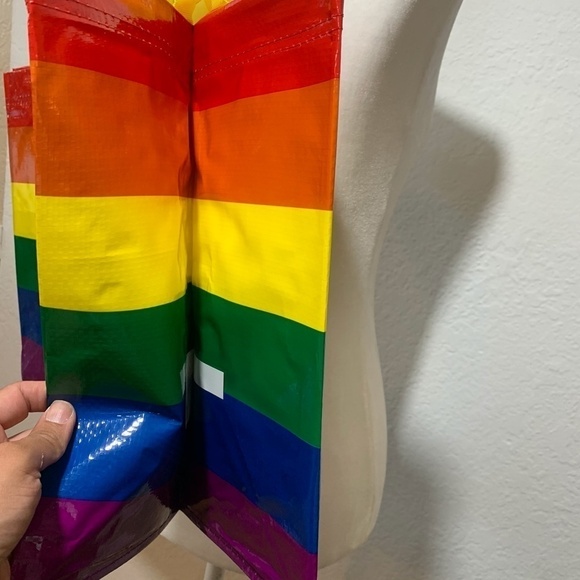 IKEA Rainbow Striped Pride Large Tote Bag - Picture 4 of 5